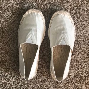 White flat espadrilles